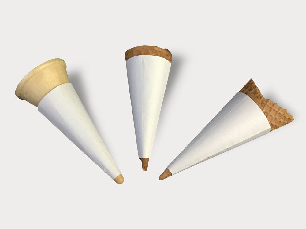 White Cone Sleeves (Suits large D Size Cone) - 500 per pack